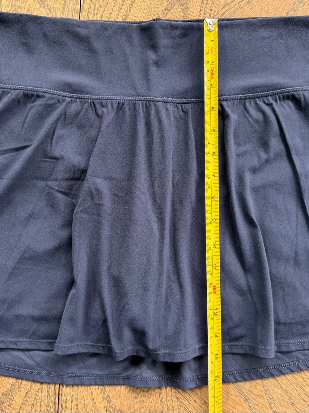 Women's Everyday Soft Mid-Rise Skort 14.5" - All In Motion Dusty Navy Blue Color - Picture 6 of 8